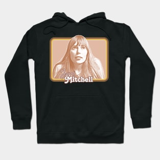 Joni Mitchell // Retro 1970s Style Fan Art Design Hoodie